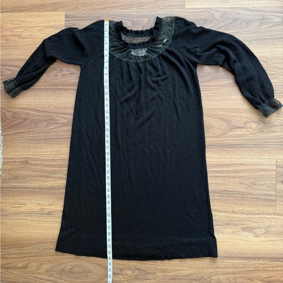 Vintage Francesca For Damon Made in Italy Black Lace Long Sleeve Dress Womens 8 - Picture 10 of 10